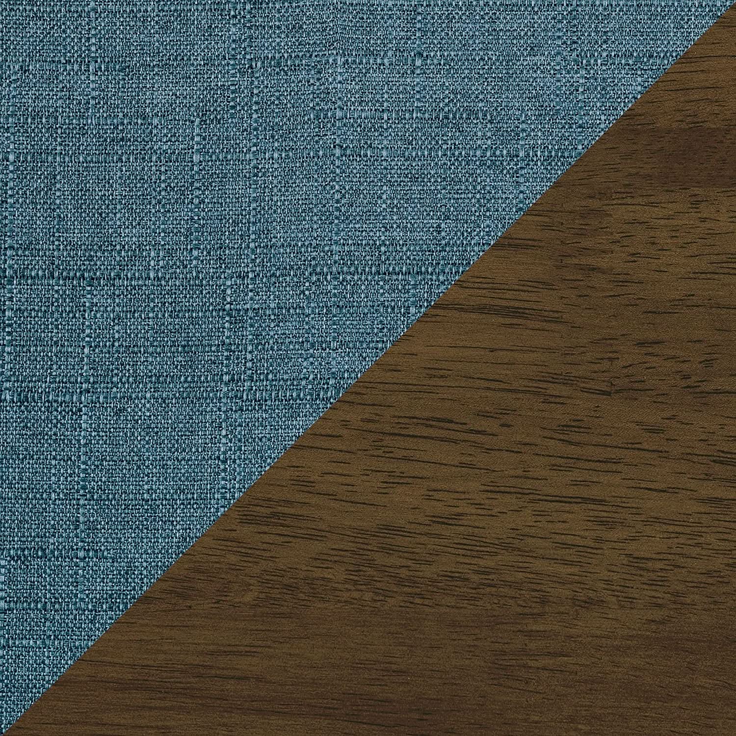 Blue Elle Accent Chair With Linen Upholstery Retro Style from PriceLows™