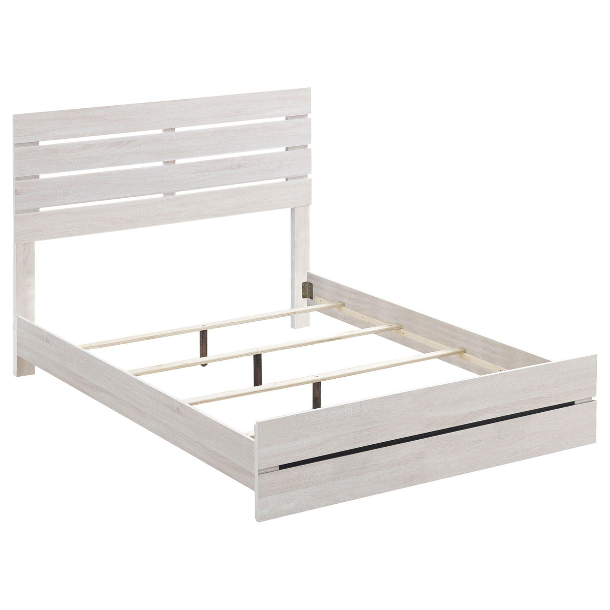 Brantford Wood Queen Panel Bed Coastal | 63 x 85.75 x 52.25 in | Engineered Wood & Veneer | White