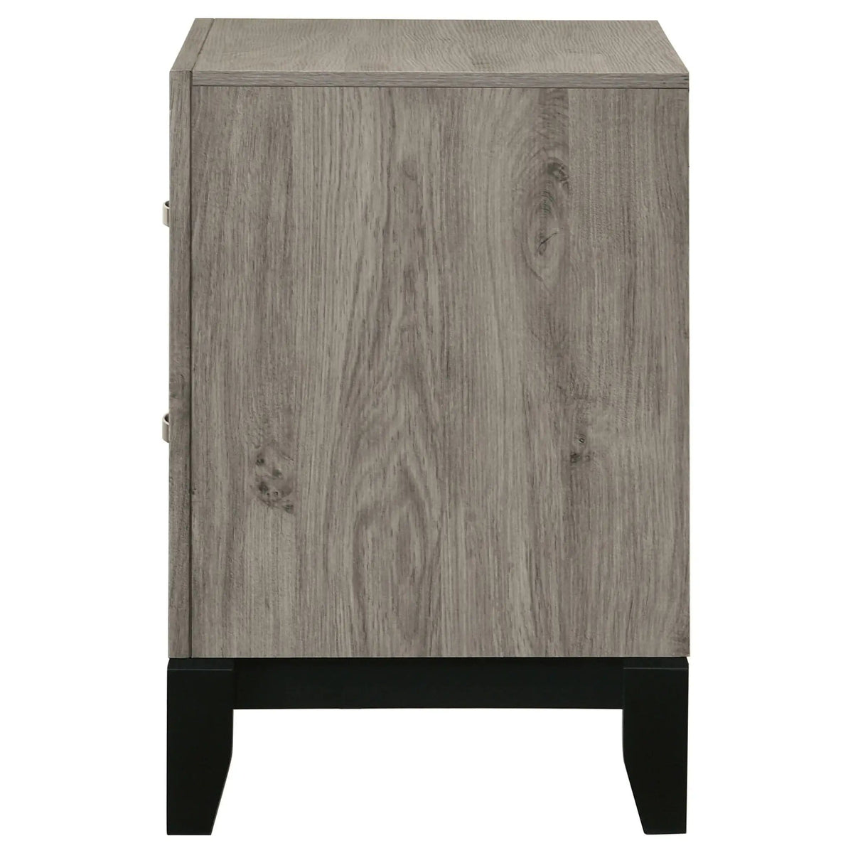 Valen 2-drawer Nightstand Bedside Table Light | 23.5 x 16.25 x 24.75 in | Rubberwood & Engineered Wood | Taupe