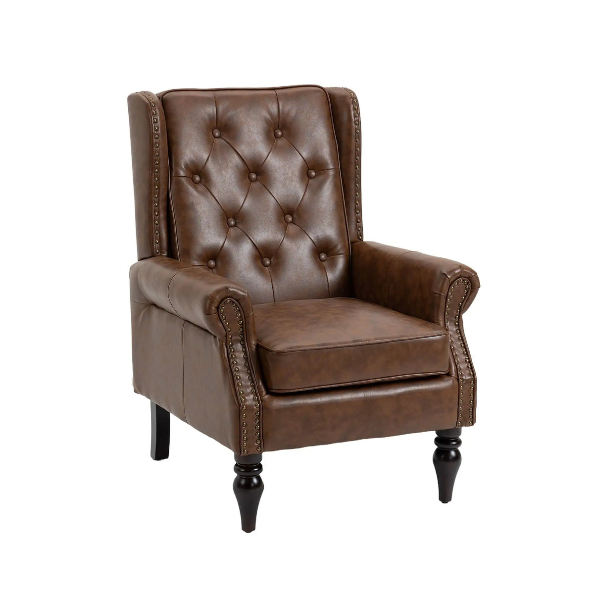 Modern Accent Armchair | Rubber Wood Legs | High Resilience Foam