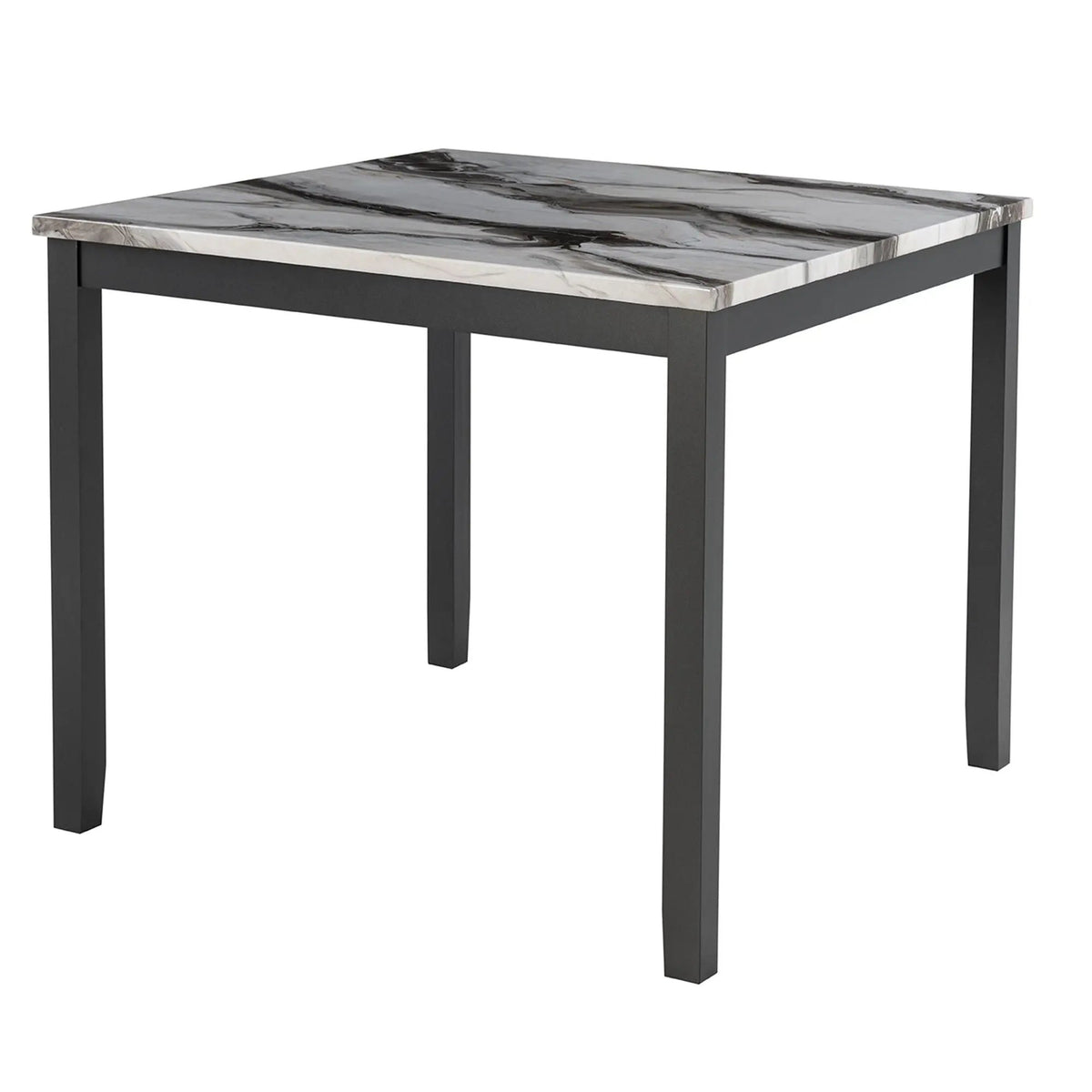 Leoncia Bar Table And Stool Set | 5-Piece | 4 Bar Stools | Espresso And White