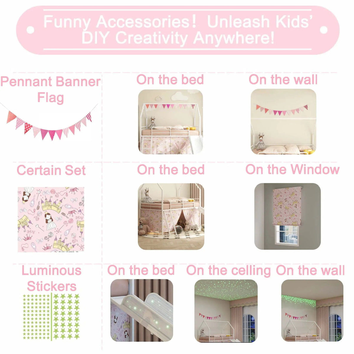 Jack House Loft Bed With Slide And Curtain Set | 5 Pieces | Metal | Bedroom