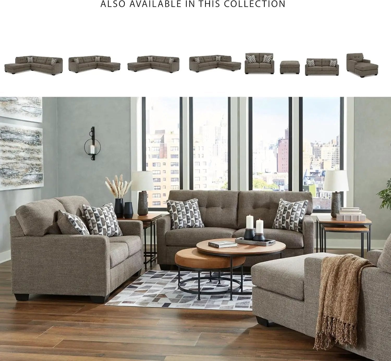 Contemporary Espresso Full Size Sofa Sleeper MemoryFoam from PriceLows™