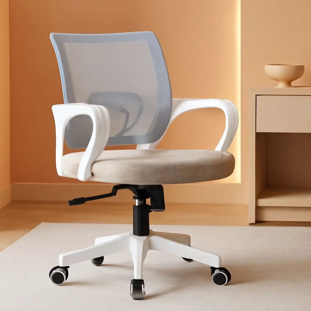 Ergonomic Beige Office Chair With Adjustable Lumbar Support from PriceLows™