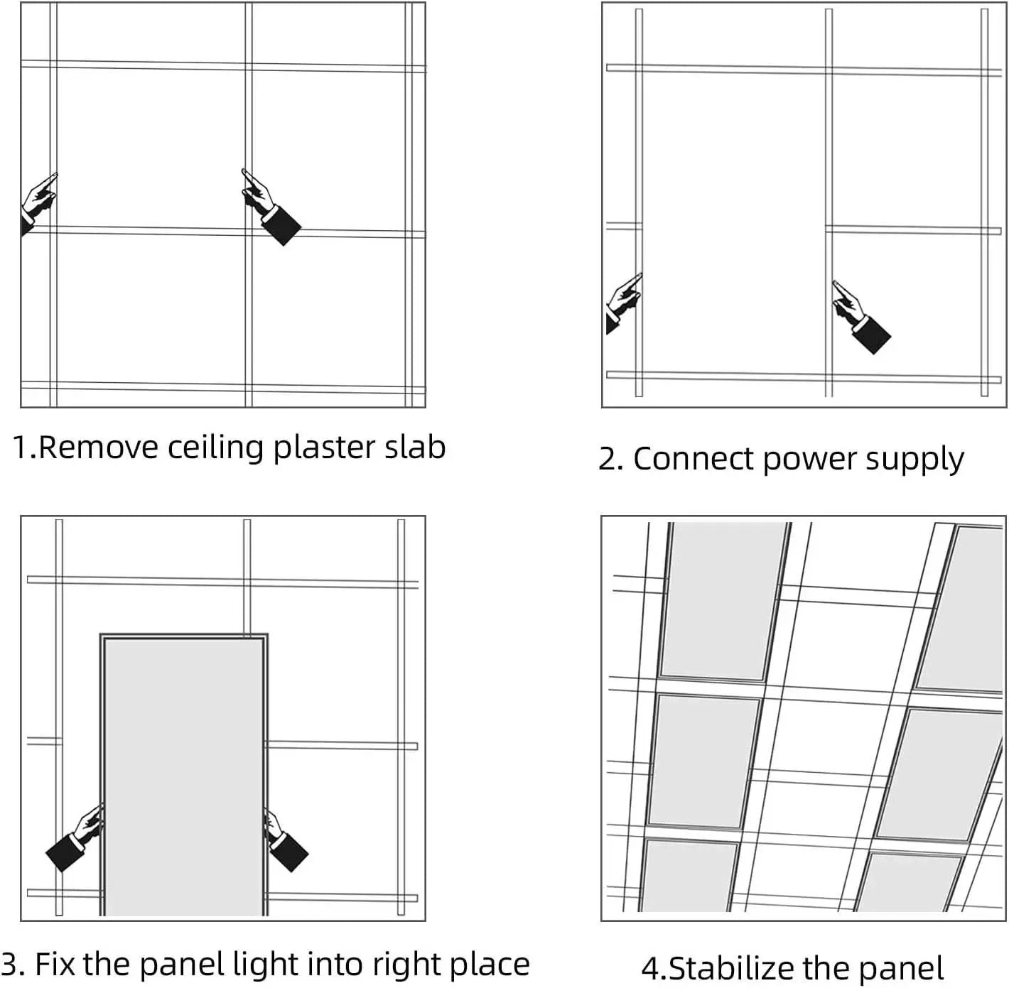 2x4 LED Flat Panel Light 4 Pack Dimmable 7800LM 5000K Ceiling Lighting Commercial Office Ready from PriceLows™
