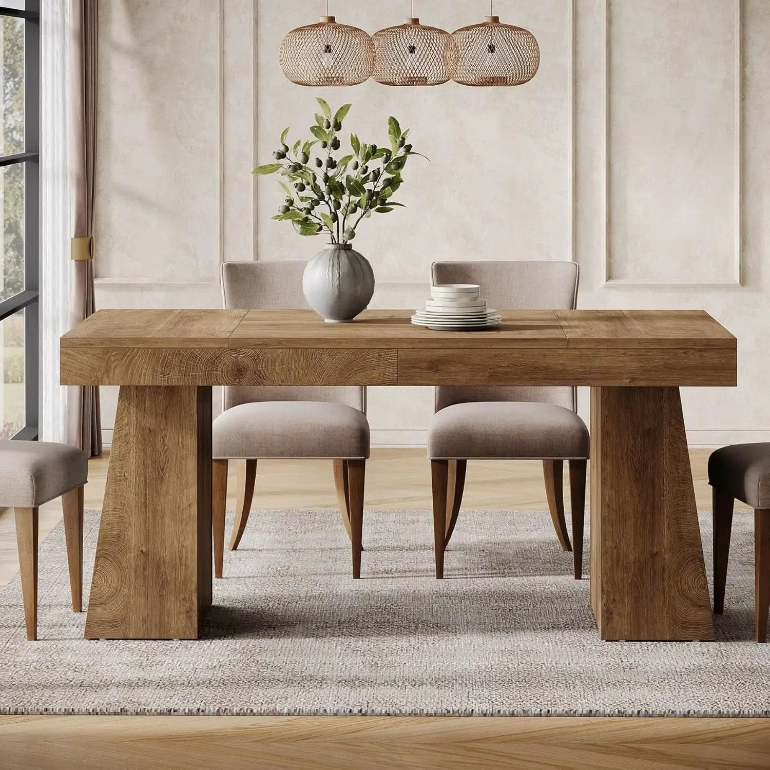 55 Inch Yellow Dining Table For Kitchen And Dining from PriceLows™