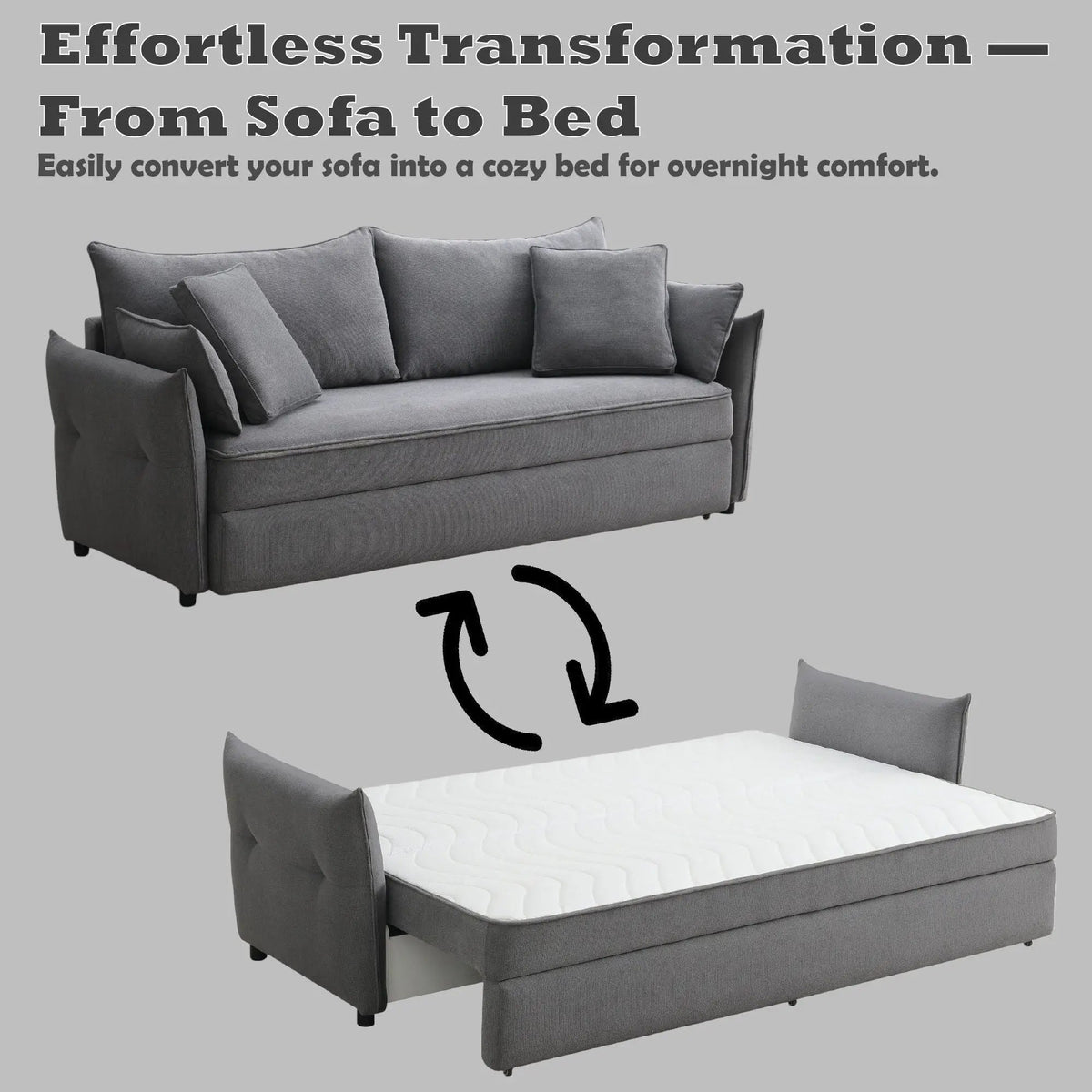 Irina Sleeper Sofa | Pull Out Sleep | Storage | Removable Back Cushions