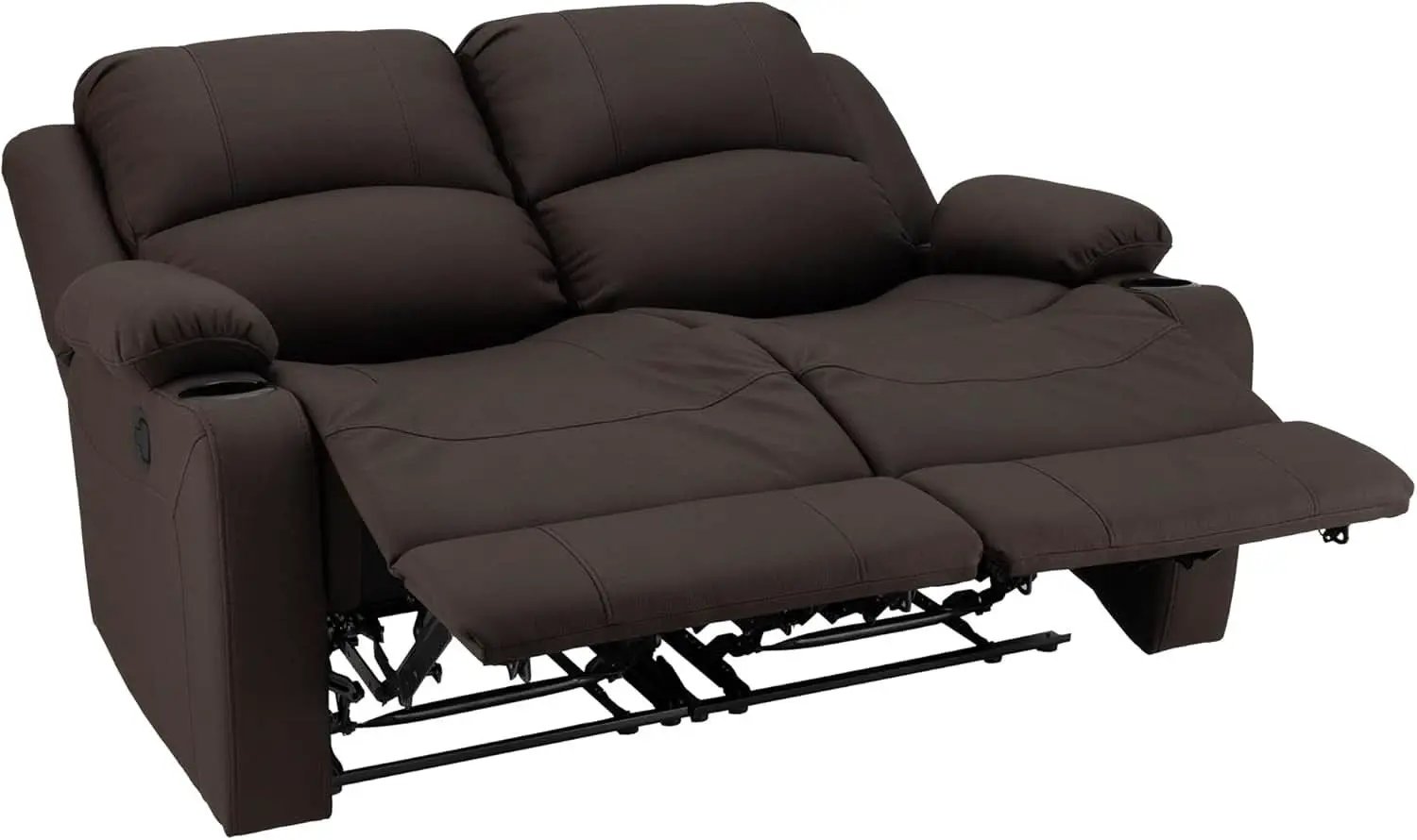 58 Inch Double Wall Hugger Theater Recliner Sofa, Chocolate from PriceLows™