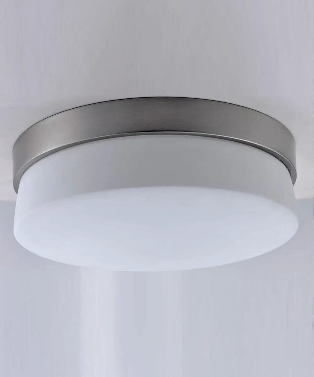 LED Flush Mount Fixture | 11 Inch Width | 1 Light | Satin Silver Finish
