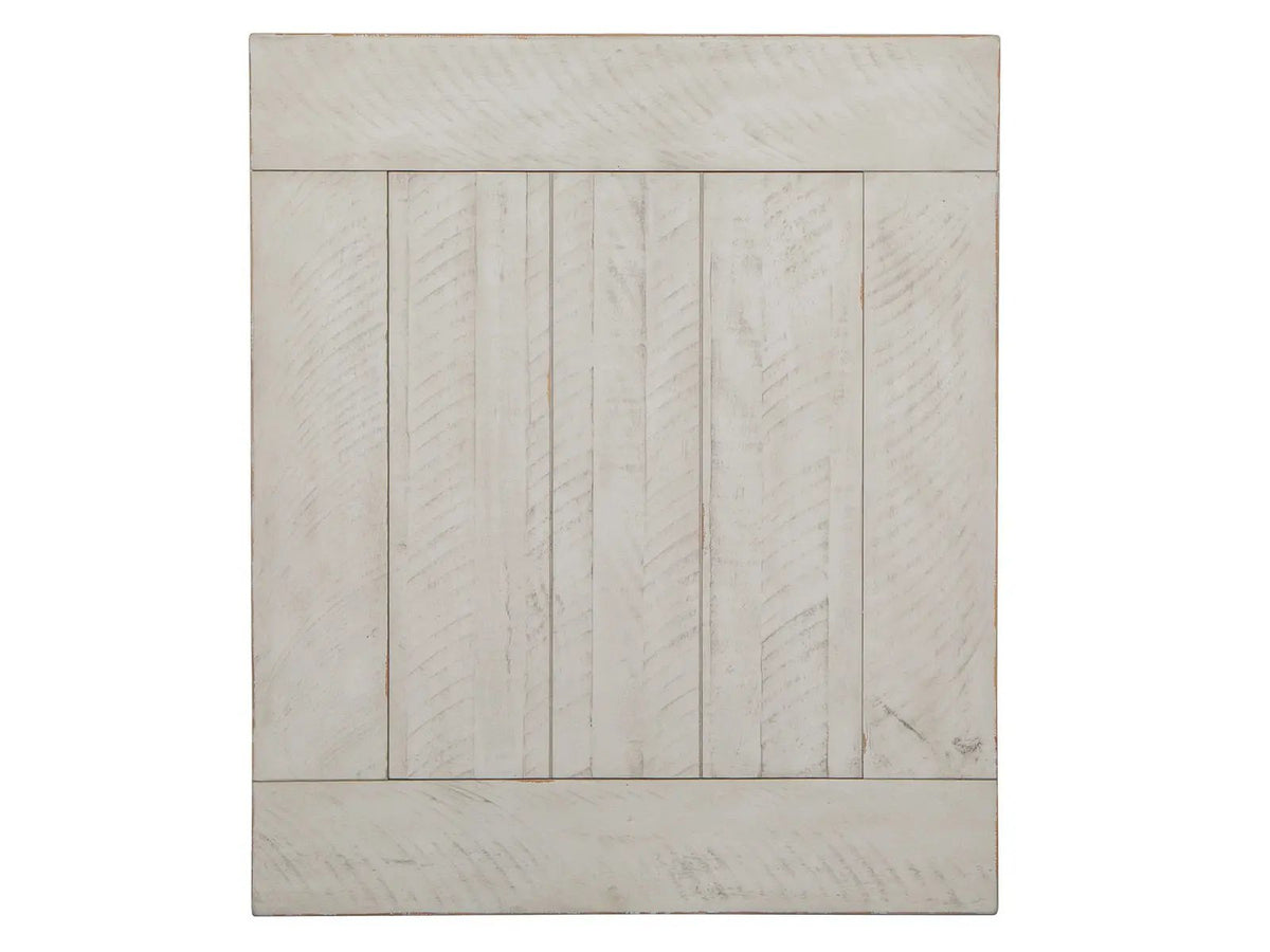 Bronwyn Rectangular End Table | Alabaster Finish | Pine Solids And Metal | 50 Lb Top Capacity
