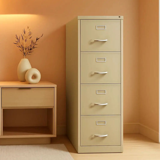 Putty 4 Drawer Vertical File Cabinet Office Storage from PriceLows™