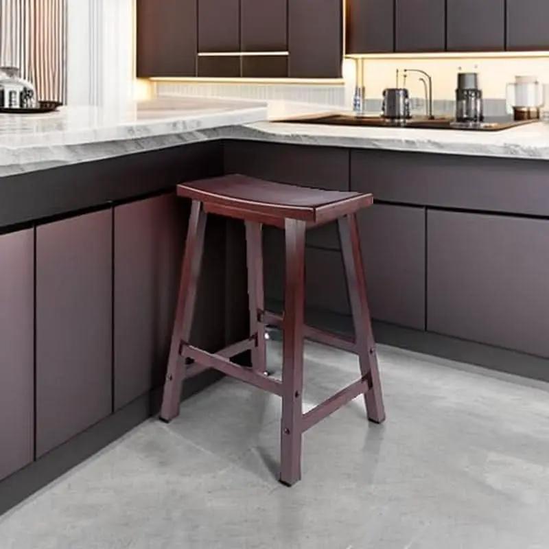 Satori 24 Inch Walnut Counter Stool For Modern Kitchen Bar from PriceLows™