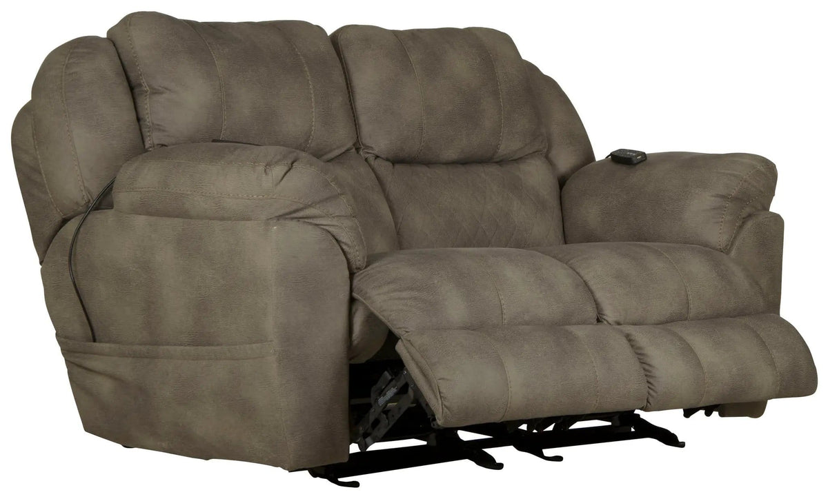 Flynn Power Lay Flat Rocking Loveseat With Power Adjustable Headrest & Lumbar And | 79 x 41 x 43 in | Polyester & Fabric | Fig