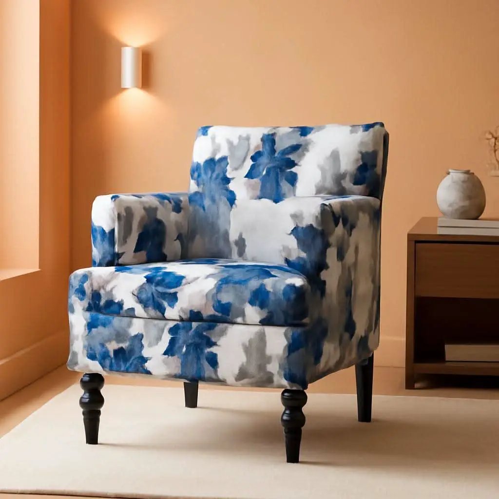 Boaz Floral Print Fabric Club Chair 32 Inch Depth Polyester from PriceLows™