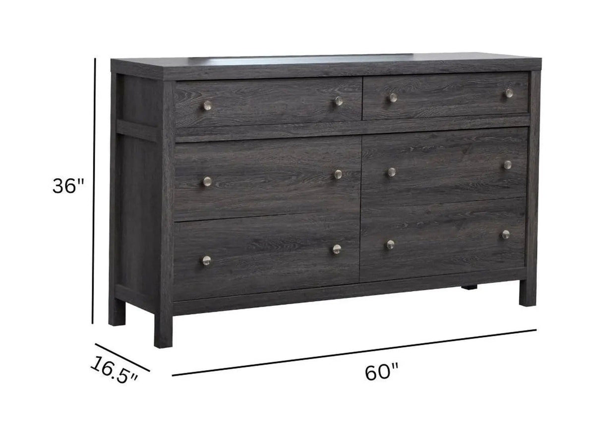 Merrifield Double Drawer Dresser | 4 Pieces | Oak Veneer | Bedroom
