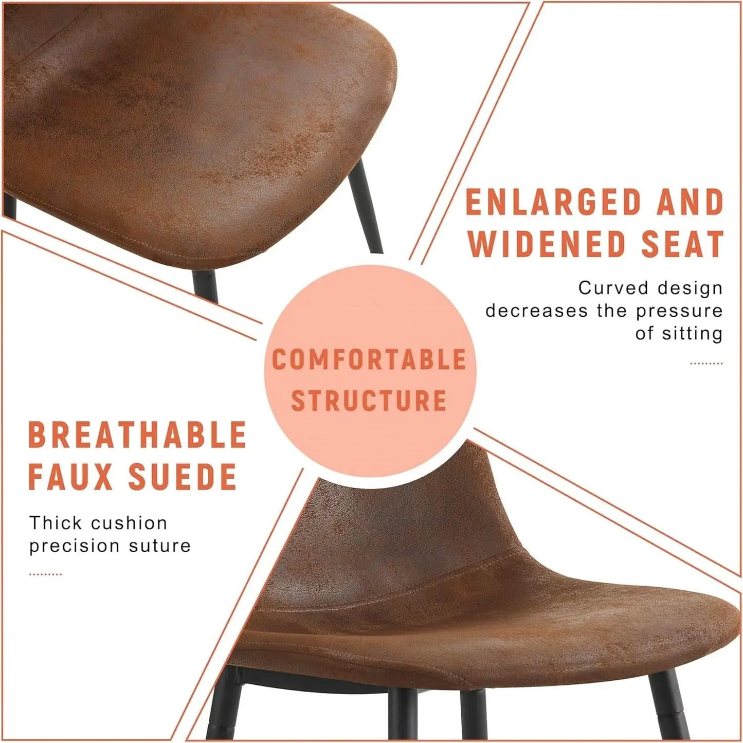 Round Dining Table Set For Four Engineered Wood Finish from PriceLows™