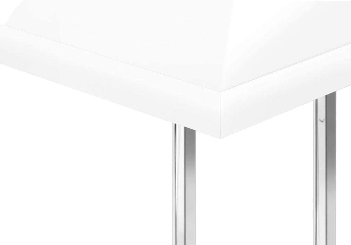 C-Shaped Accent Table | Sturdy Metal Base | Thick Rectangular Top | Portable And Lightweight
