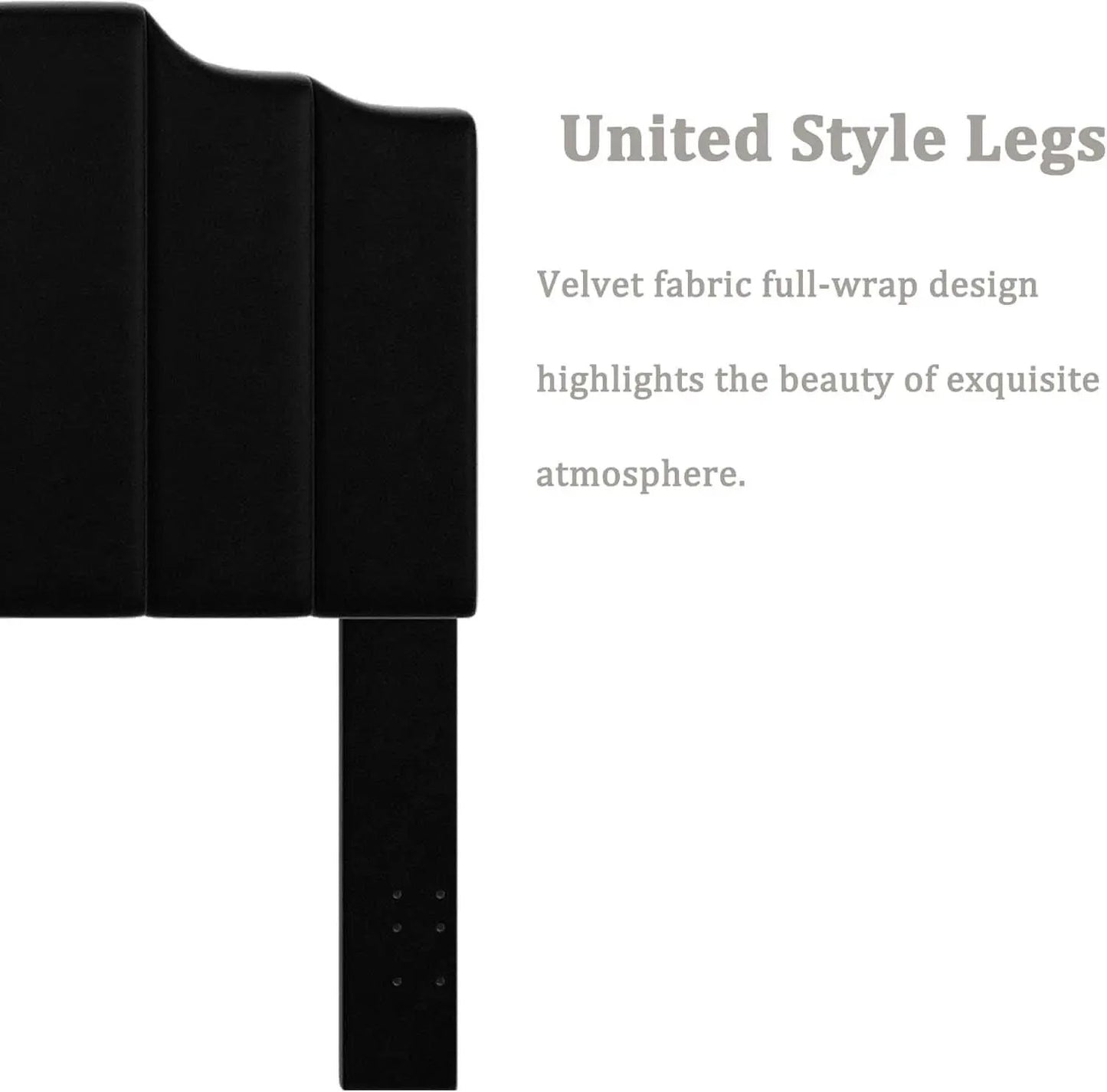 Velvet Wall Mounted Queen Size Headboard with Tufted Design from PriceLows™