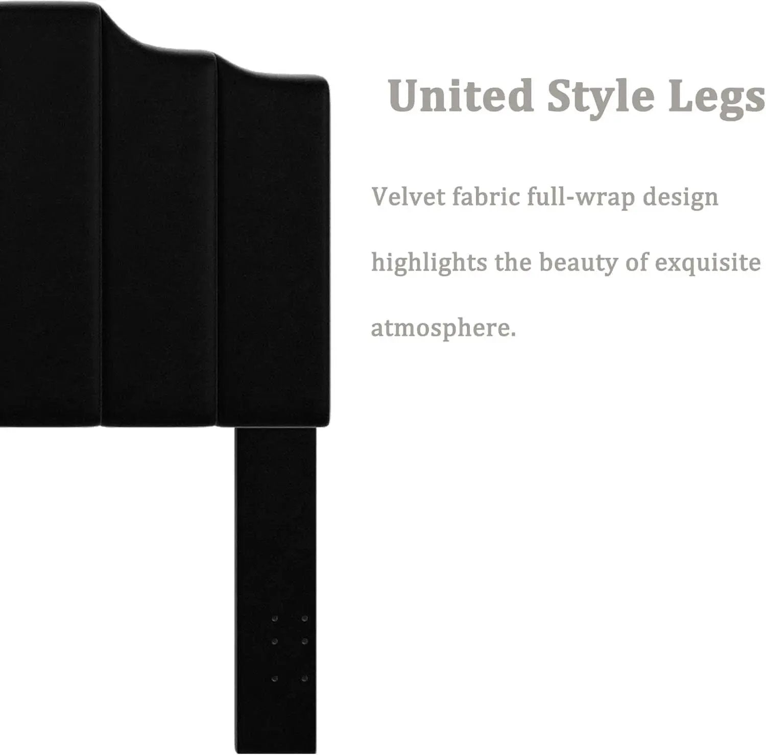 Velvet King Size Wall Mounted Headboard for Adjustable Beds from PriceLows™