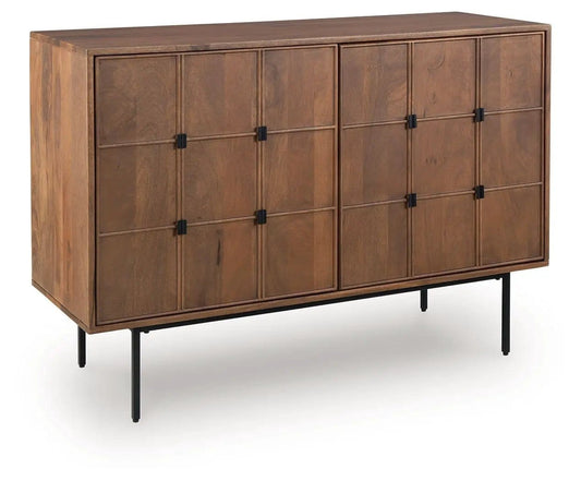 Juddins Accent Cabinet | 44.13 x 16.25 x 31.88 in | Mango Wood & Veneer | Brown