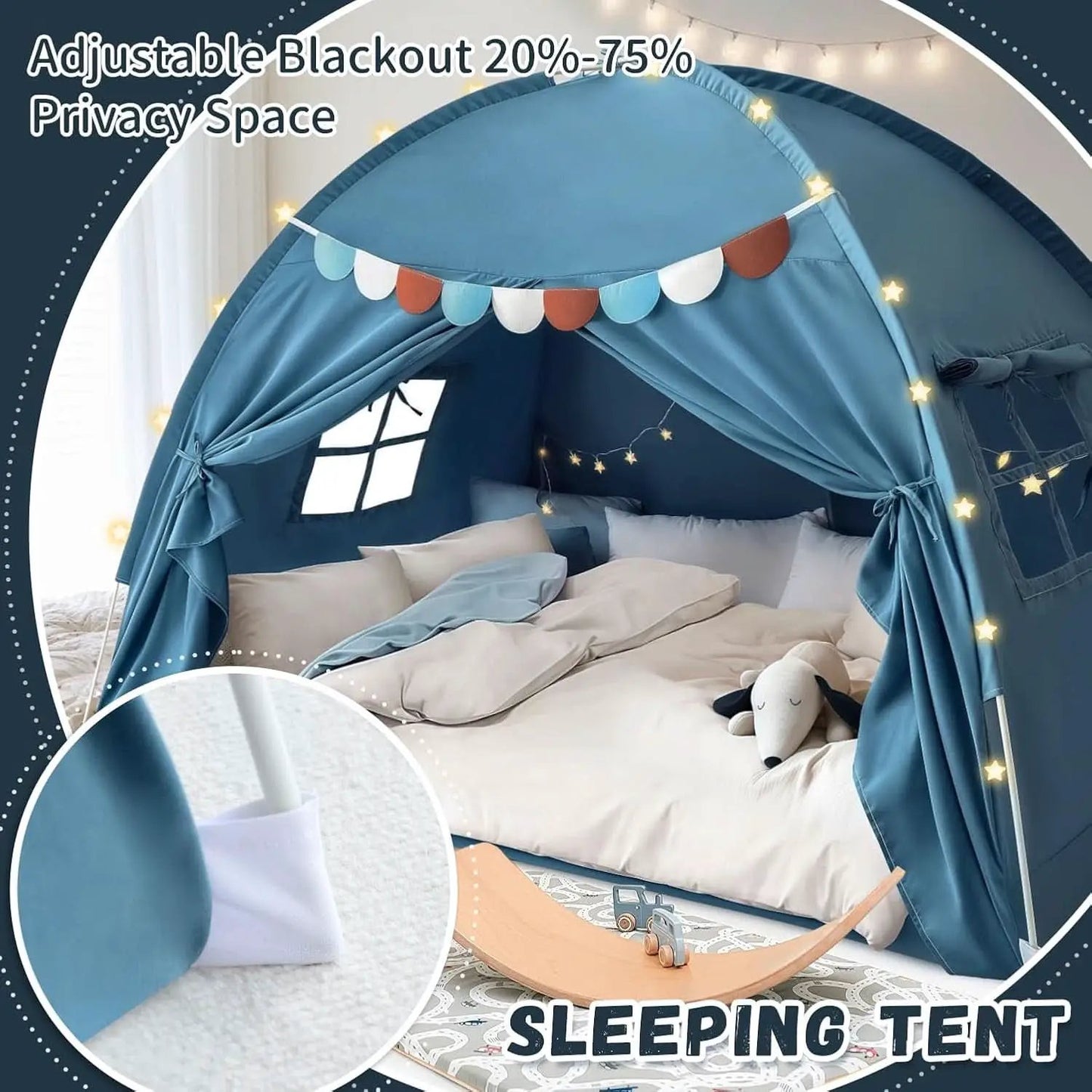 Fullsize Bedroom Canopy Playroom Privacy Tent Deluxe from PriceLows™
