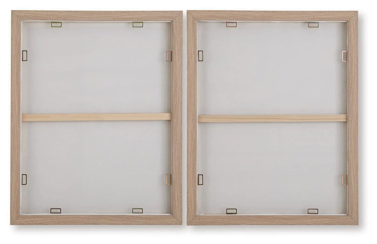 Waldett Wall Art Set (Set of 2) | 24 x 1.5 x 29.88 in | Home Furniture | Beige / White