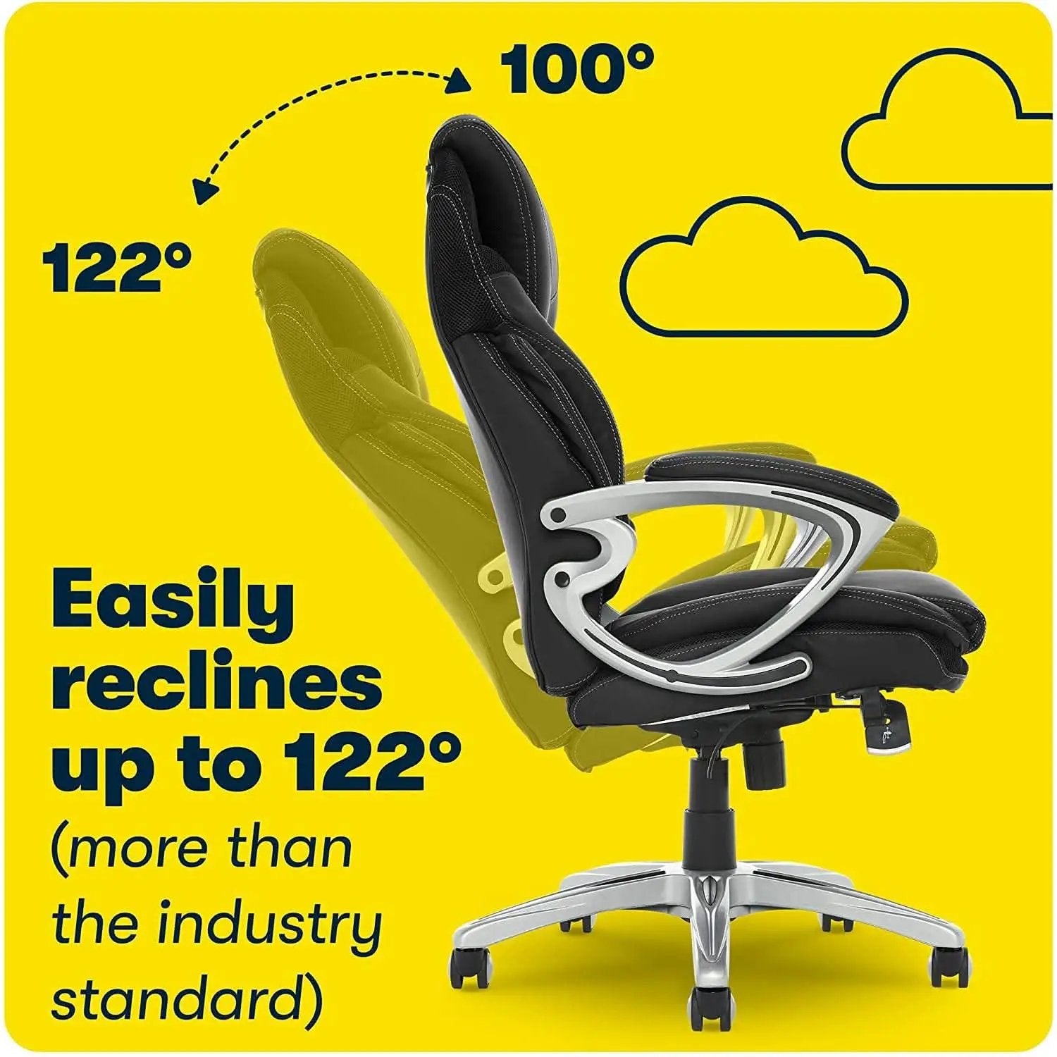Ergonomic Executive Chair Bonded Leather With Air Lumbar from PriceLows™