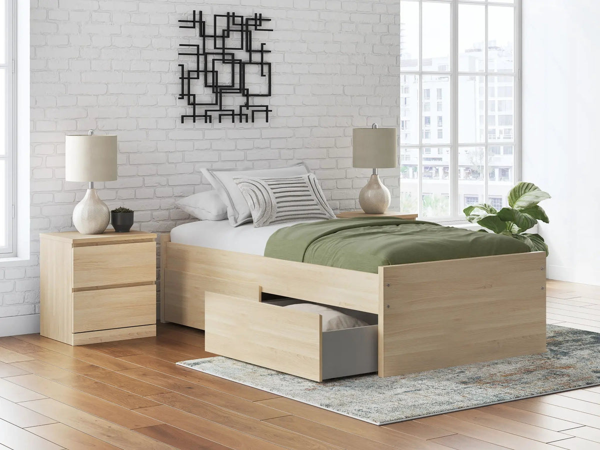 Platform Bed | Four Storage Drawers | Clean Minimal Design