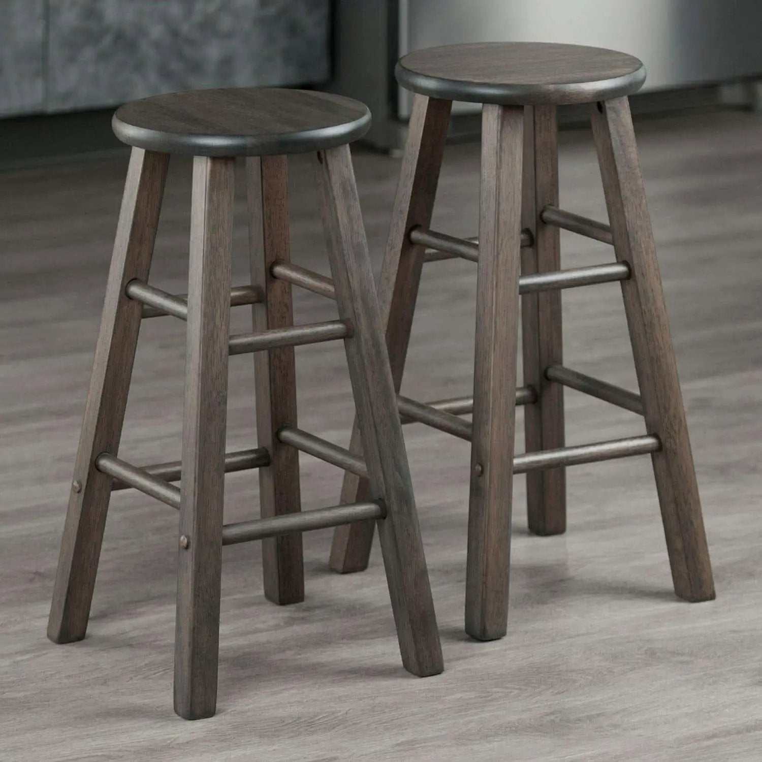 Element 2 Piece 24In Counter Stool Set Oyster Gray from PriceLows™