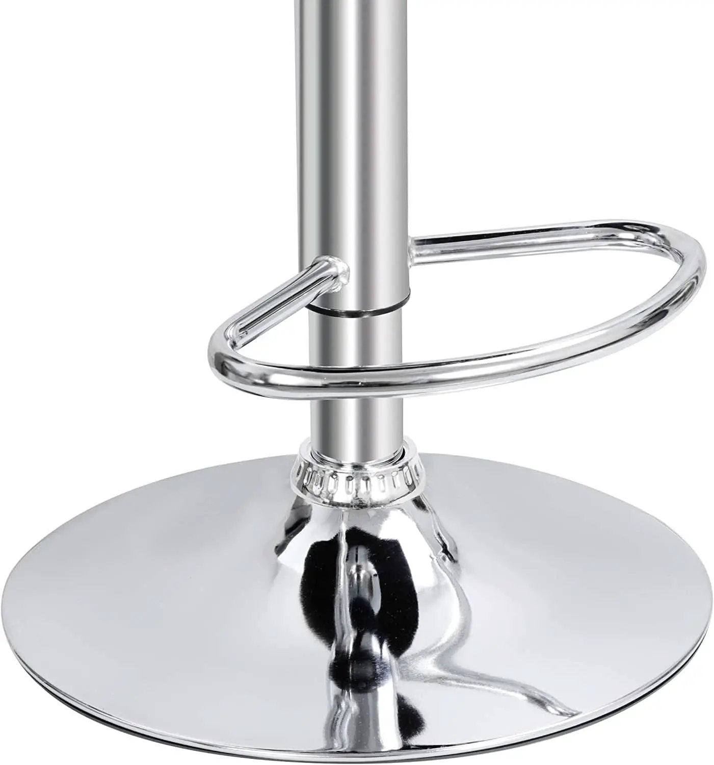 Set of 4 Adjustable Swivel PU Leather Bar Stools Modern from PriceLows™