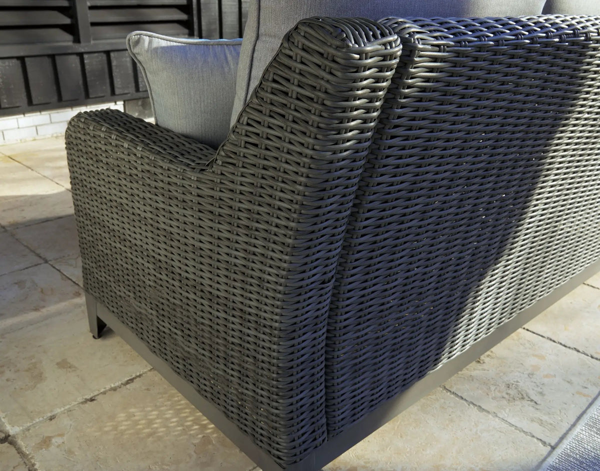 Elite Park Outdoor Loveseat | Gray | Cushion Included | 47.5 Inch Seat Width