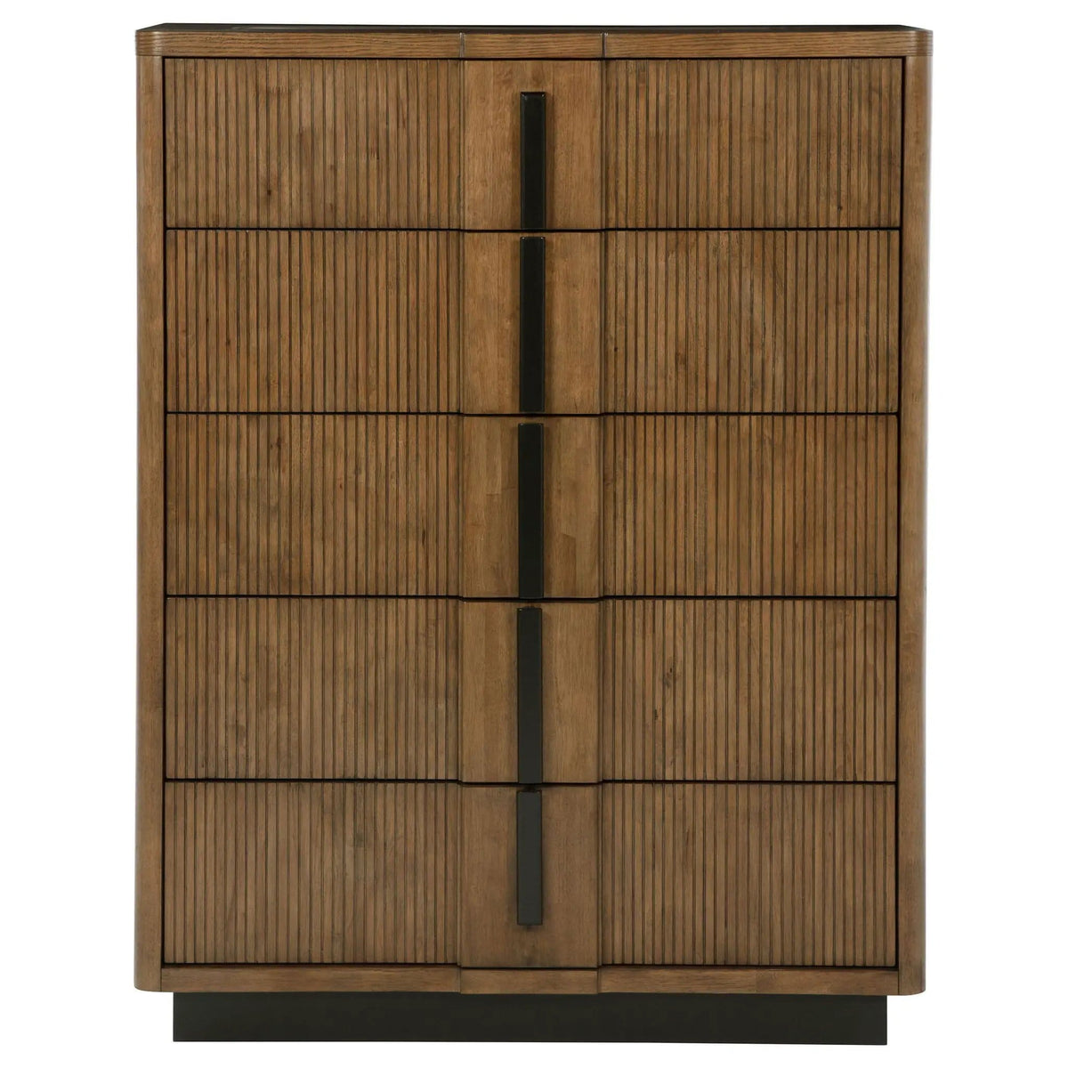 Terrace 5-drawer Chest of Drawers Ash | 40.25 x 19 x 52.25 in | Metal | Brown