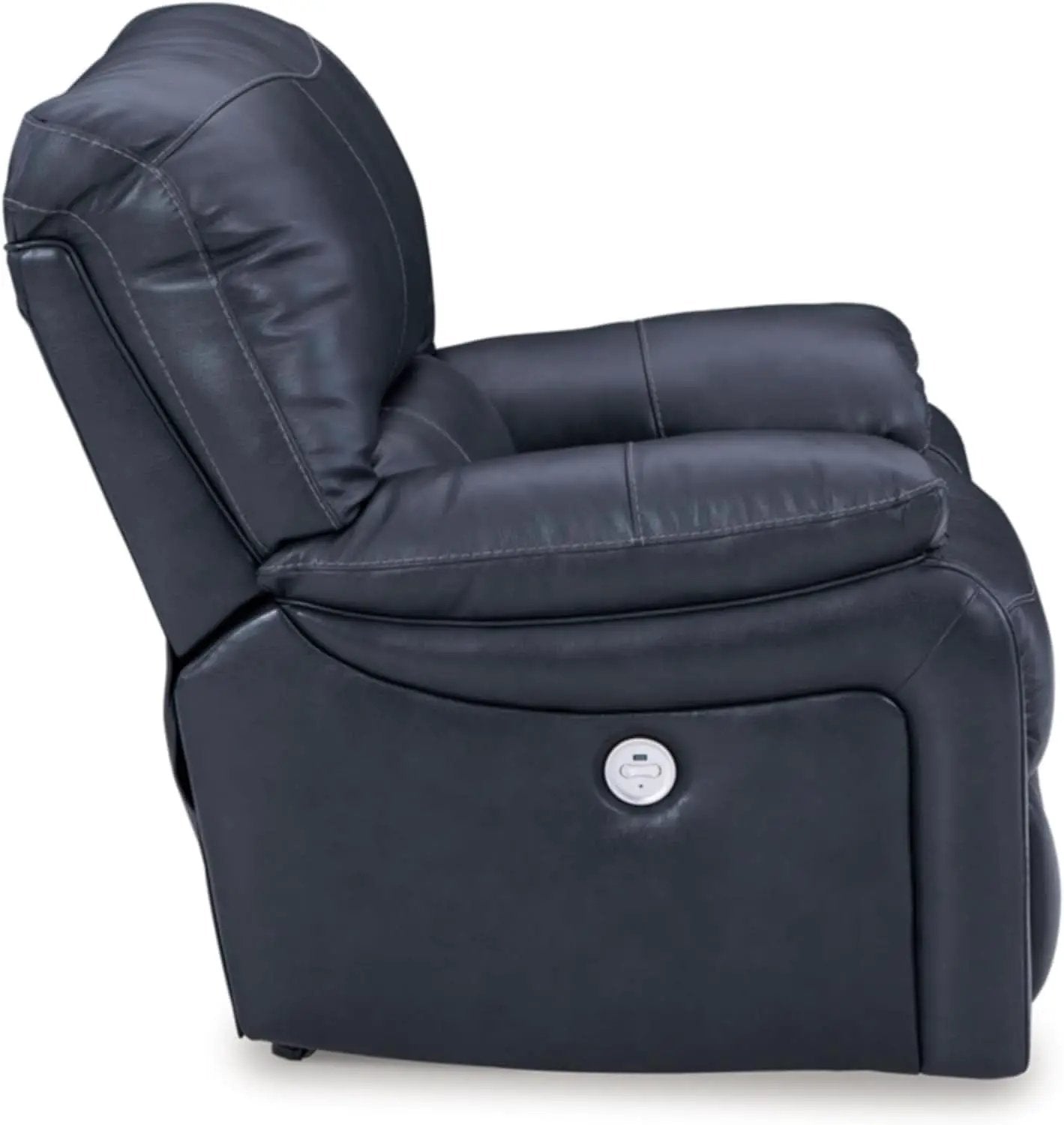 Modern Blue Leather Match Power Rocker Recliner With USB Port from PriceLows™