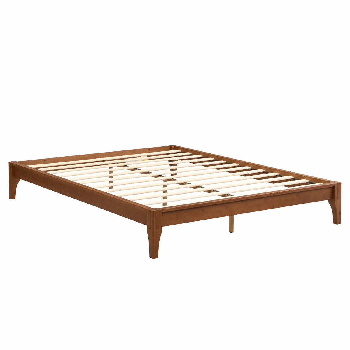 Solid Dry Bamboo Platform Bed Frame, With Slat Support | 6 Pieces | Bamboo | Bedroom