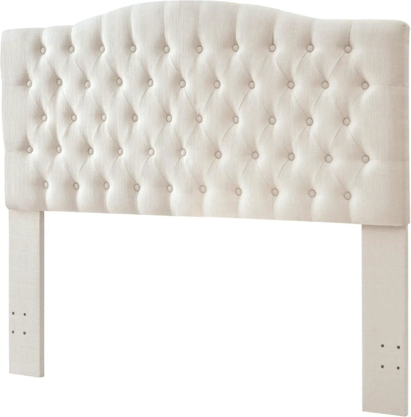 Tufted Linen Upholstered Headboard for Queen Full Beds from PriceLows™