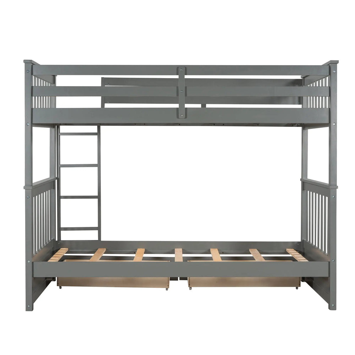 Bunk Bed With Ladders | 2 Storage Drawers | Space-Saving Design | Sleepover Ready