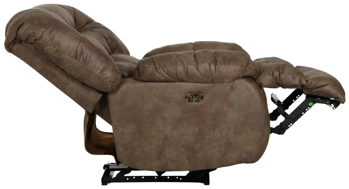 Benny Power Wall Hugger Recliner Reclining Chair | 40 x 42 x 43 in | Polyester & Fabric | Coffee