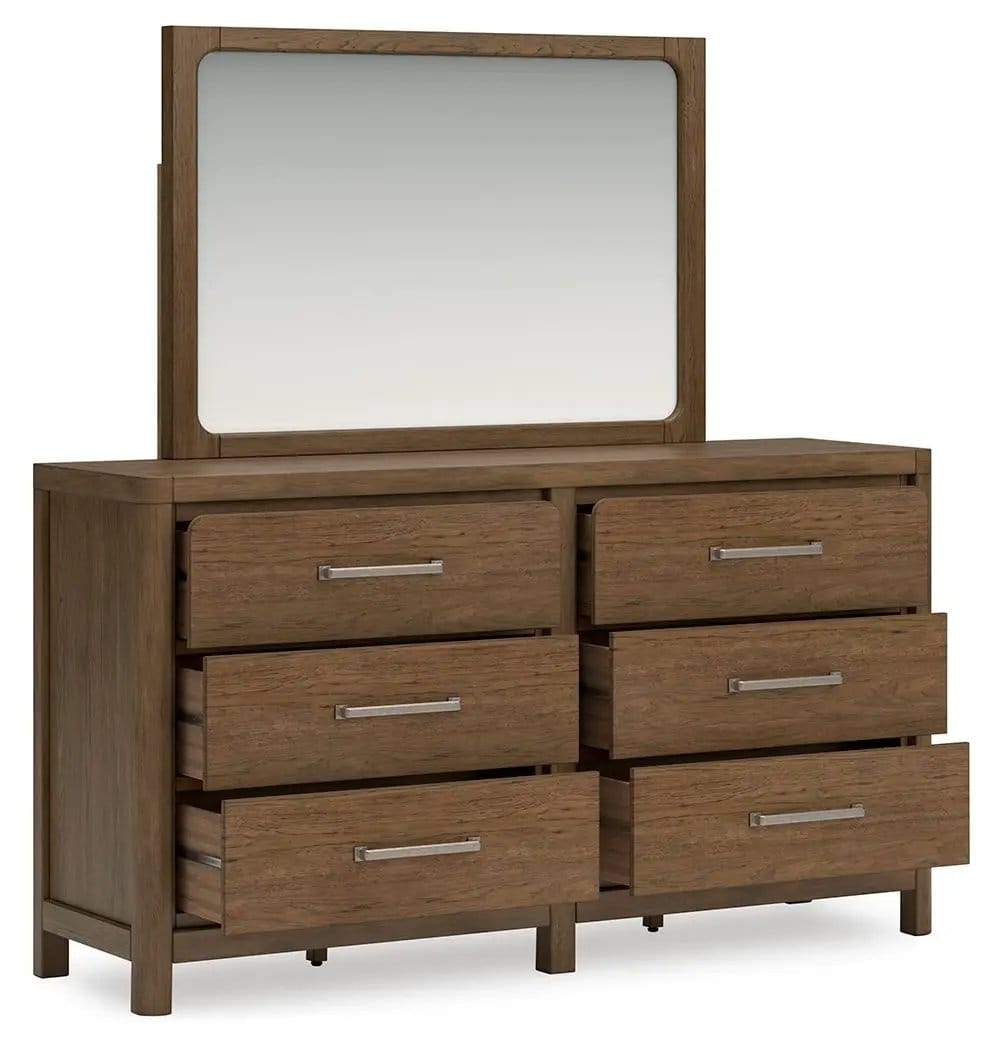 Cabalynn Dresser And Mirror | Dresser & Mirror | Mdf & Veneer | Light Brown