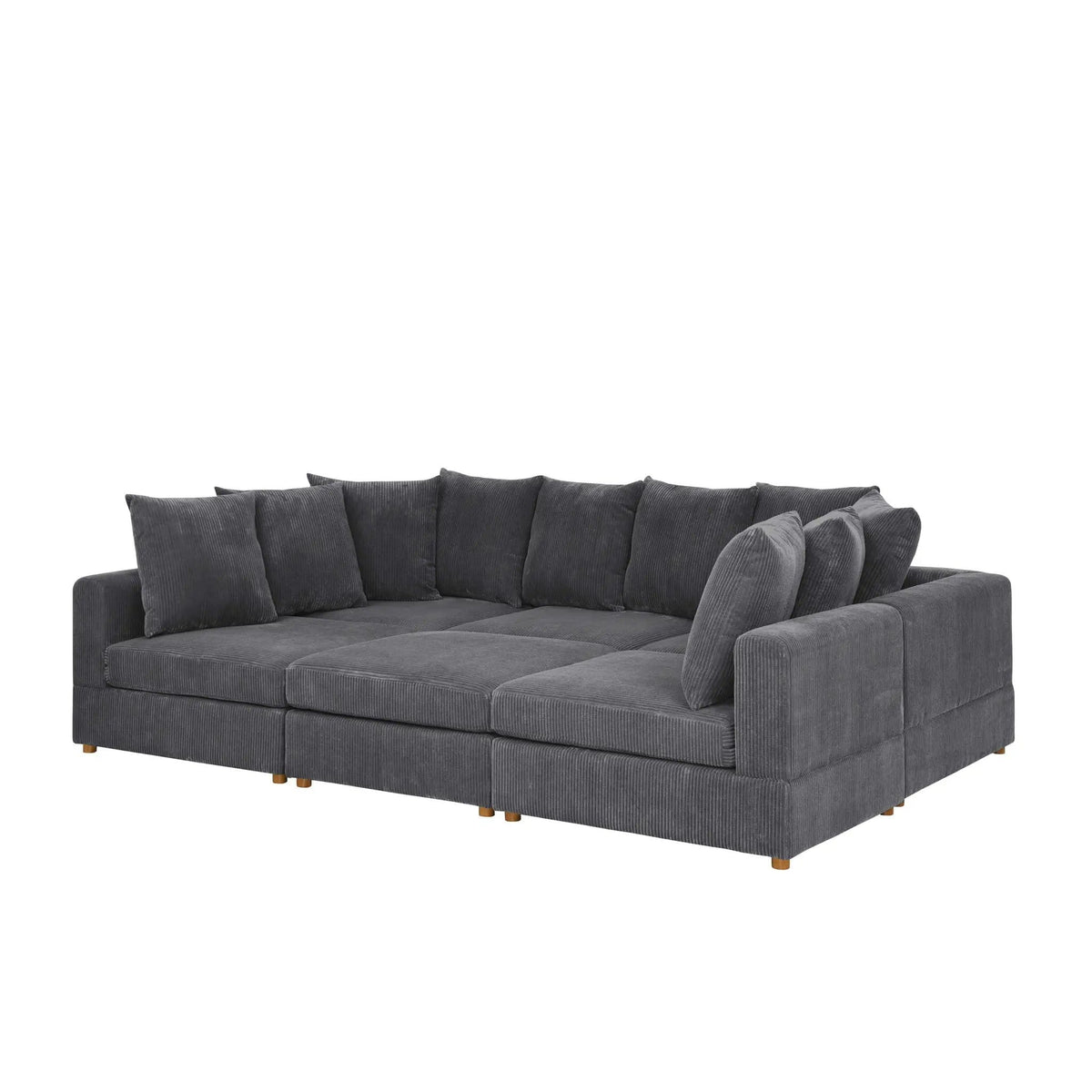 Haven 6 Piece Modular Sectional | 6-Piece Set | Engineered Wood & Fabric | Living Room