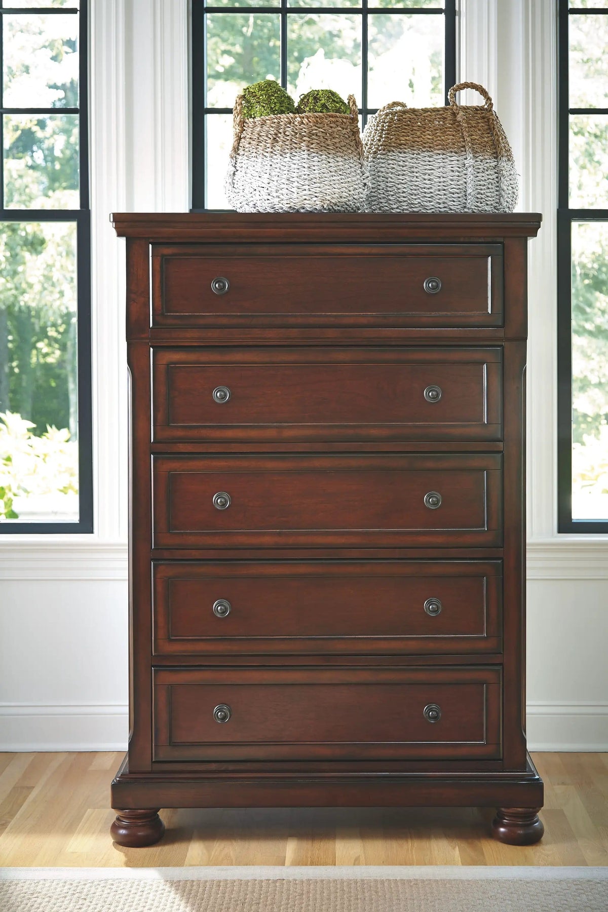 Porter Chest | 39.63 x 18 x 58.13 in | Engineered Wood & Cedar | Rustic Brown