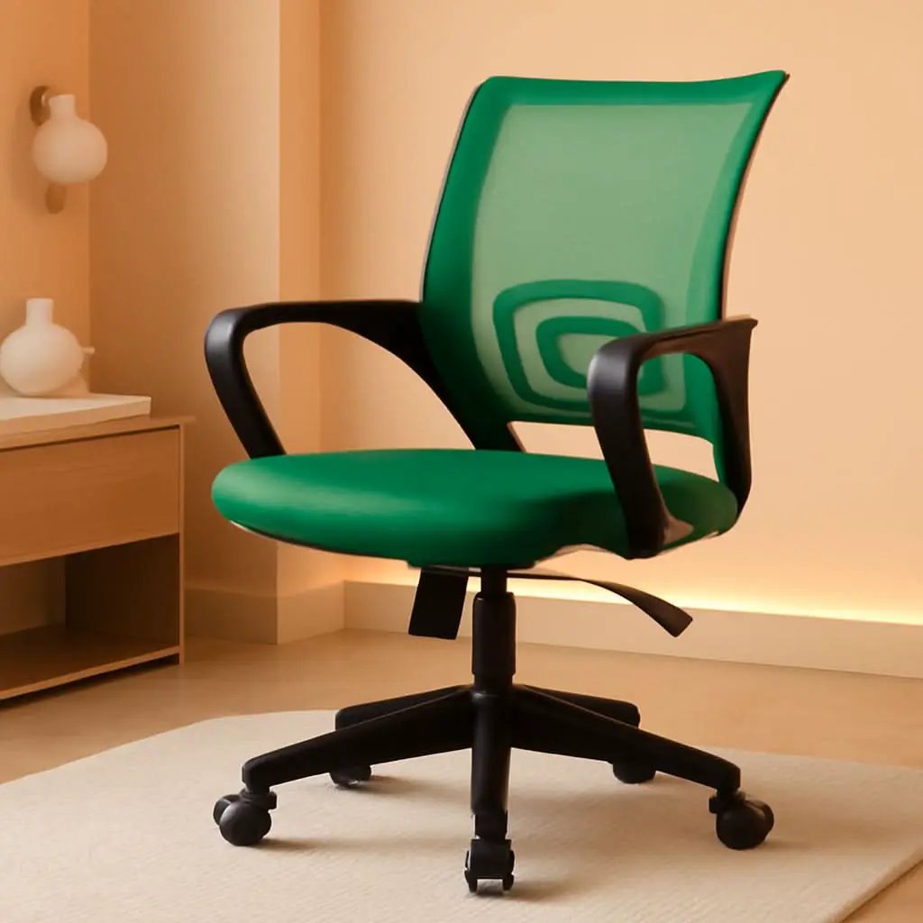 Ergonomic Green Mesh Office Chair With Lumbar Support from PriceLows™