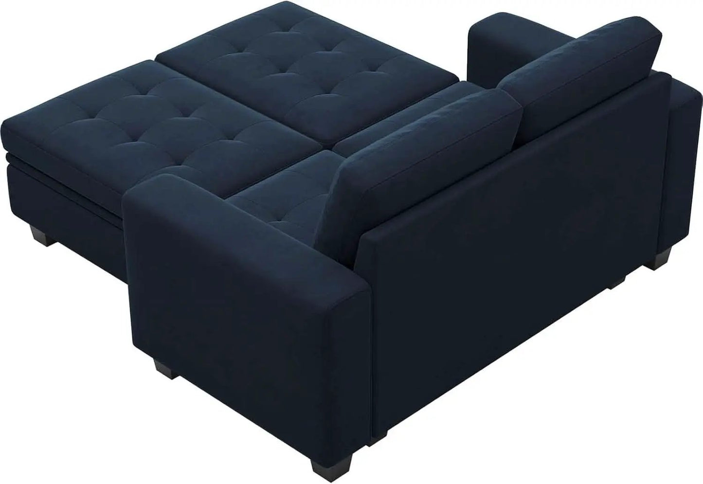 Velvet Modular Sectional Sofa With Storage Sleeper Blue from PriceLows™