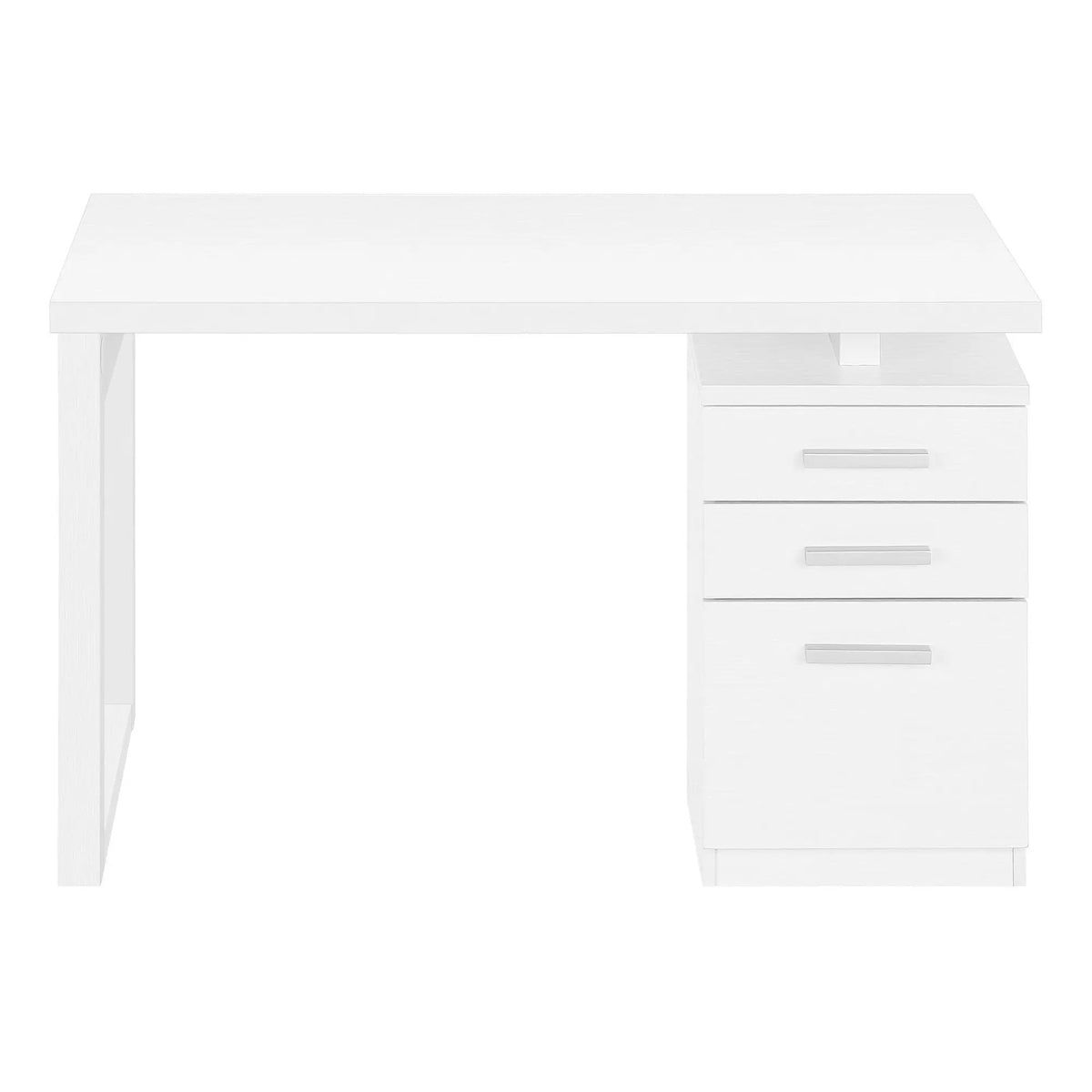 Reversible Computer Desk | Three Drawers | Left Or Right Set-Up | 47.25 Inch Length