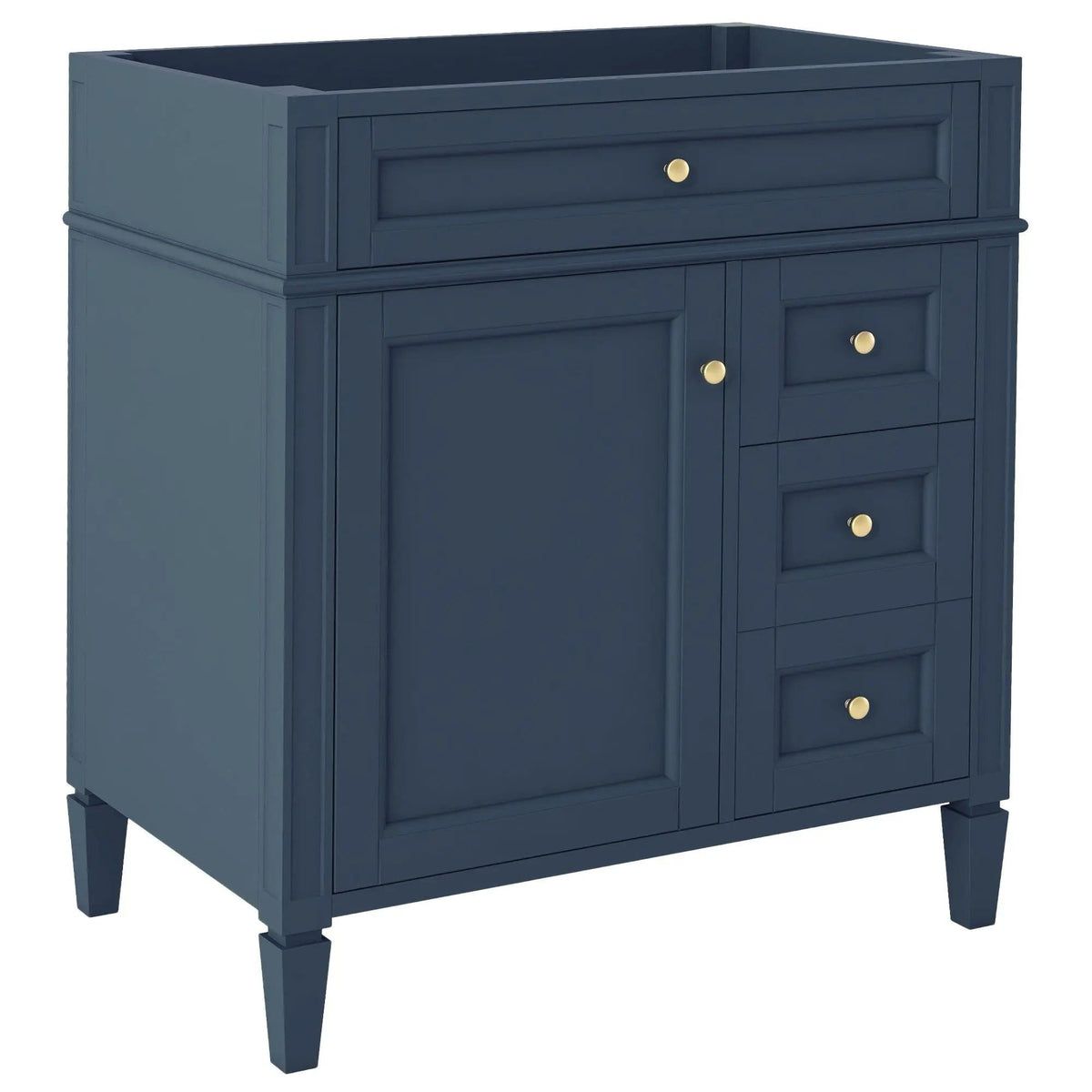 Bathroom Vanity | 3 Drawers | Blue Finish | Tip Out