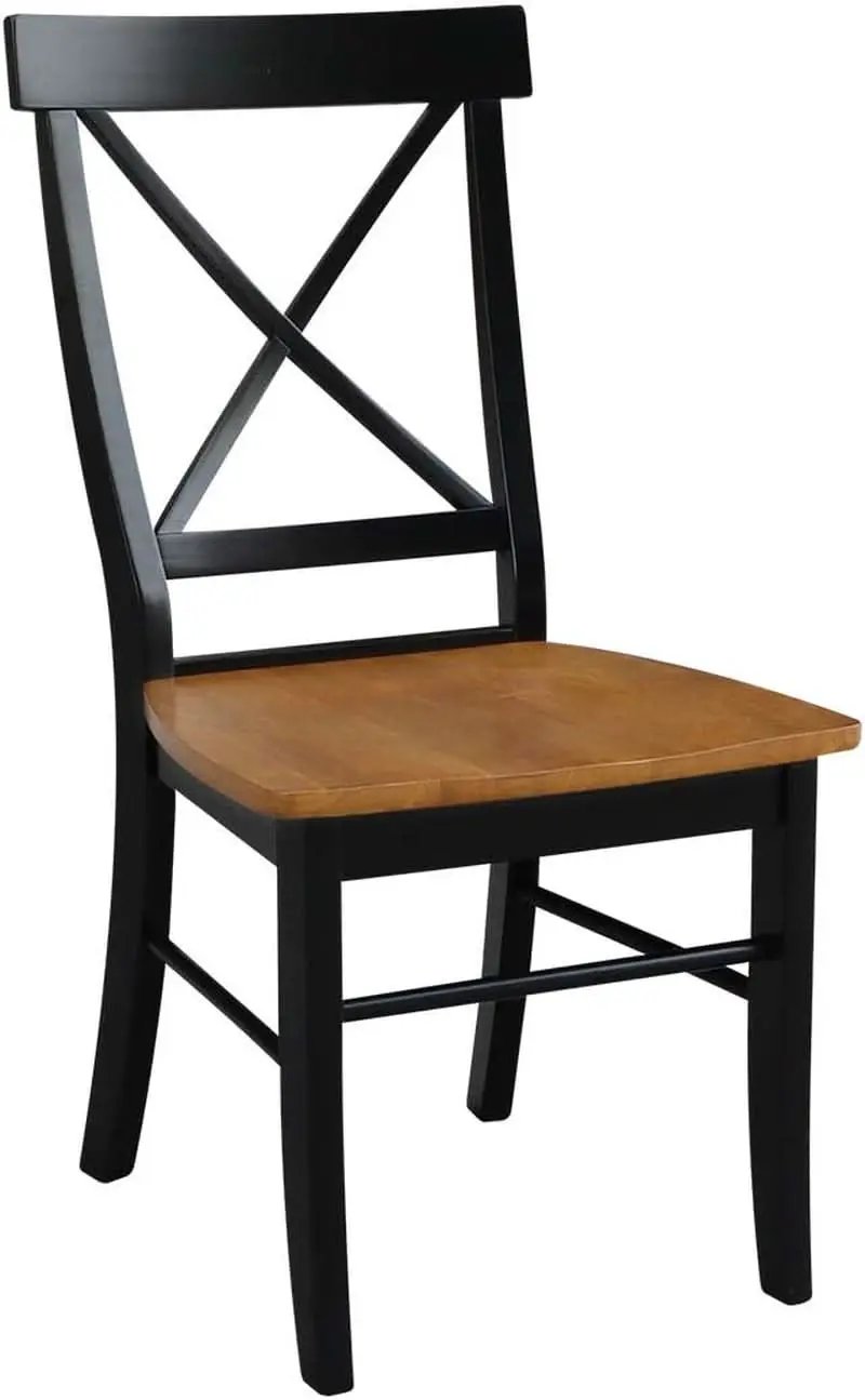X Back Dining Chair Solid Wood Seat In Black Cherry from PriceLows™
