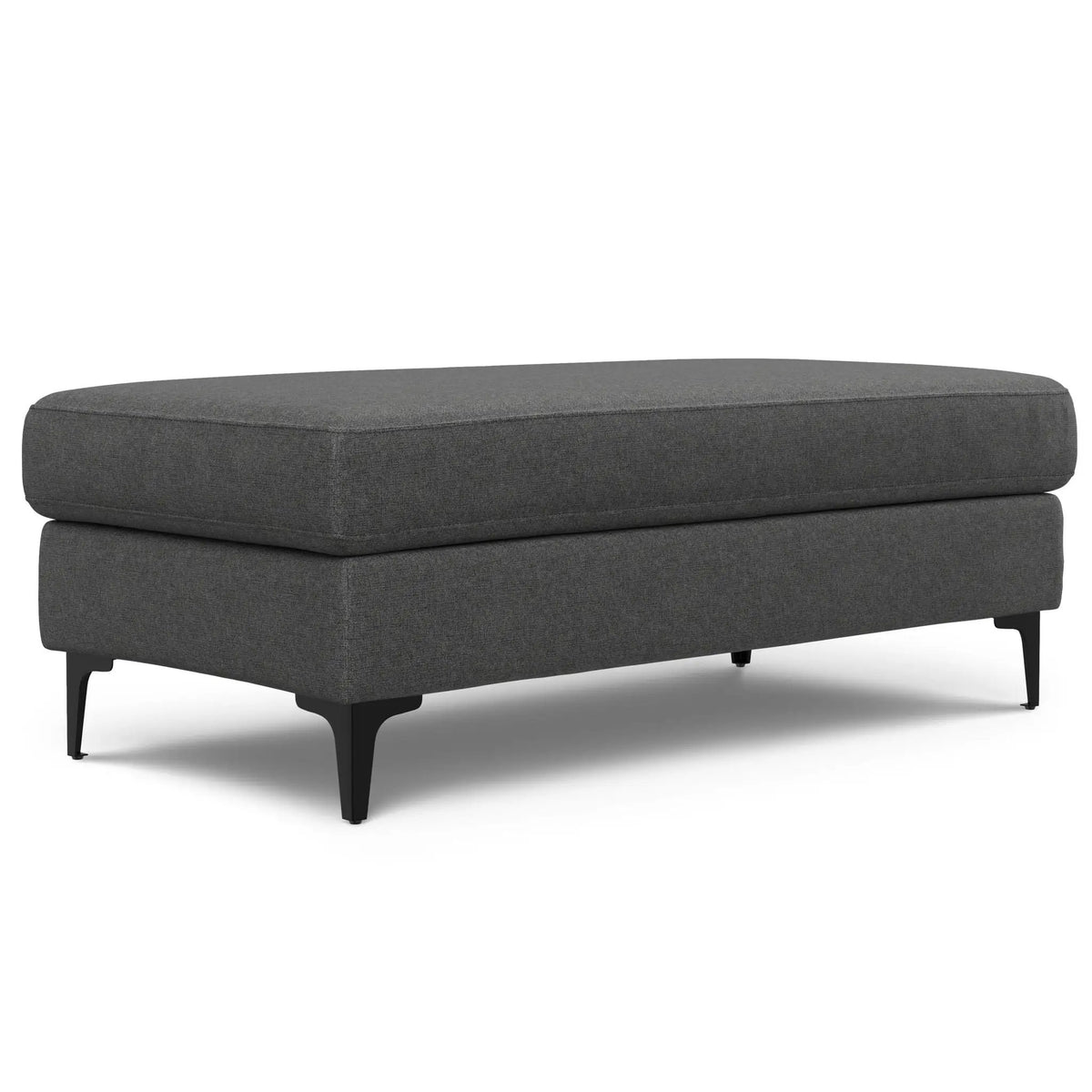 Ava Mid Century Ottoman | Performance Fabric | 100% Recycled Material | 36 Inch Width