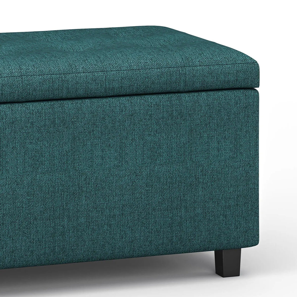 Cosmopolitan Upholstered Storage Ottoman | Child Safety Hinge | Large Interior Storage | 33.5 Inch Length