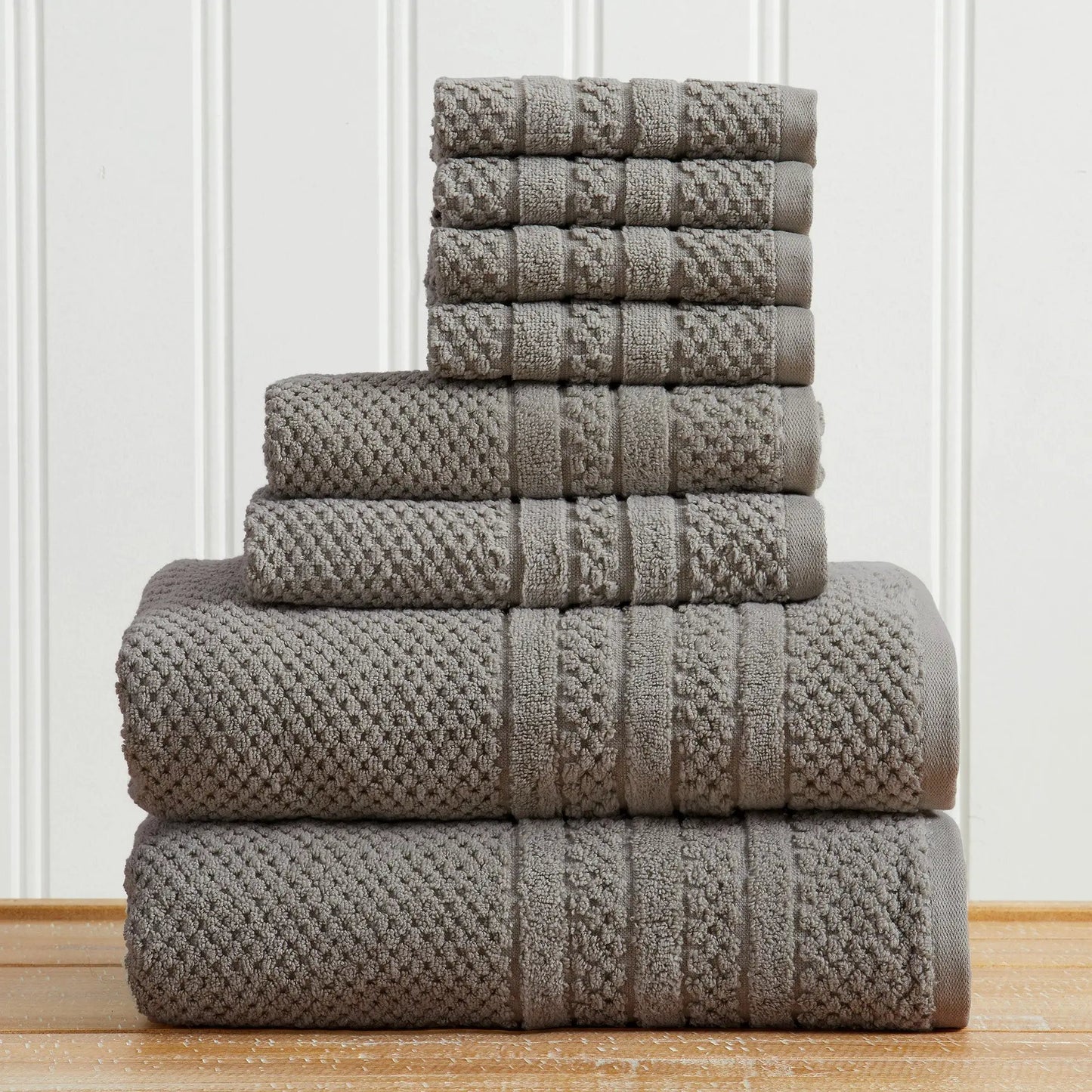 100% Cotton Checkered Jacquard Bath Towel Set - Giuliana Collection from PriceLows™