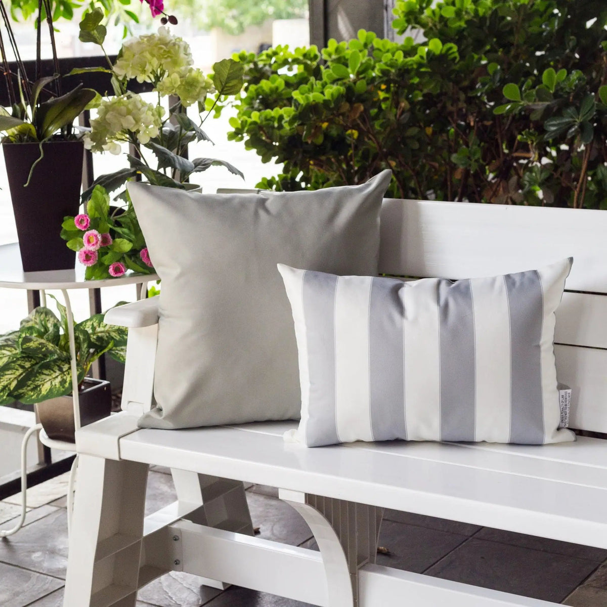 Horizon Stripe Pillow | Outdoor And Indoor Use | Water-Resistant Fabric | Removable Cover