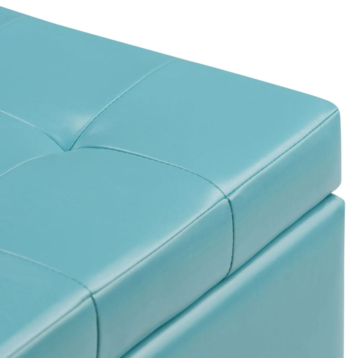 Cosmopolitan Upholstered Storage Ottoman | Child Safety Hinge | Large Interior Storage | 33.5 Inch Length